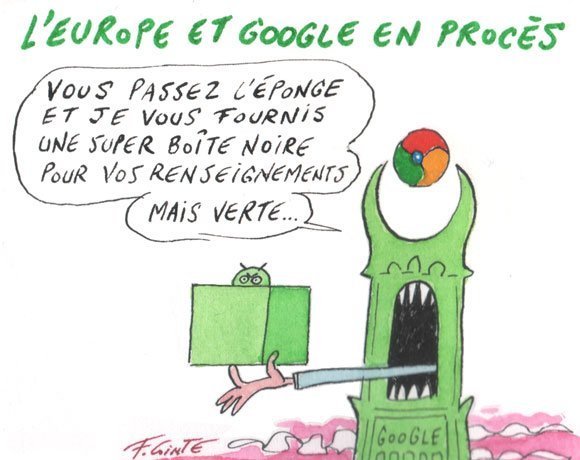 Dessin: L'Europe accuse Google